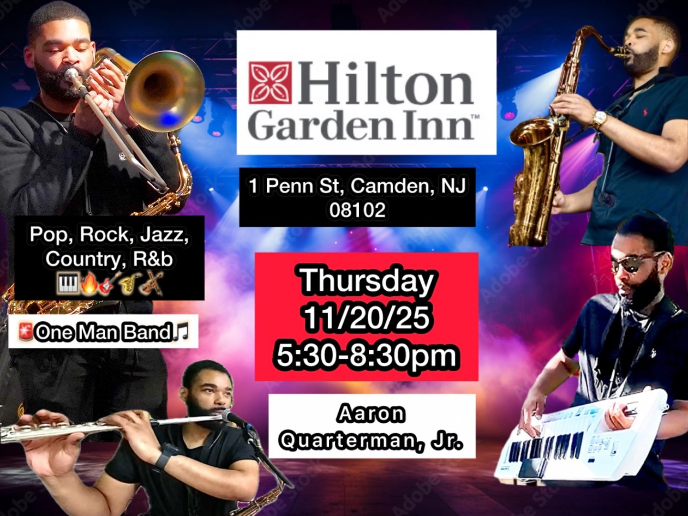 Qman Returns To Hilton Garden Inn Camden Waterfront!, 20 November | Event in Camden | AllEvents