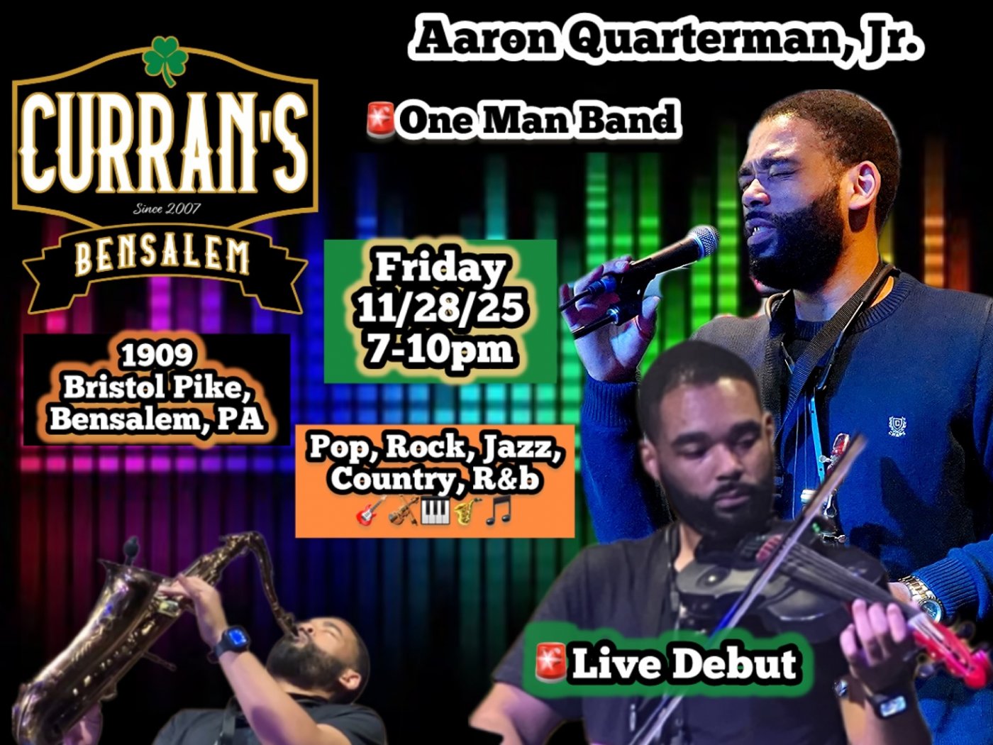 Qman Live Debut At Curran's Bensalem! | Event in Eddington | AllEvents