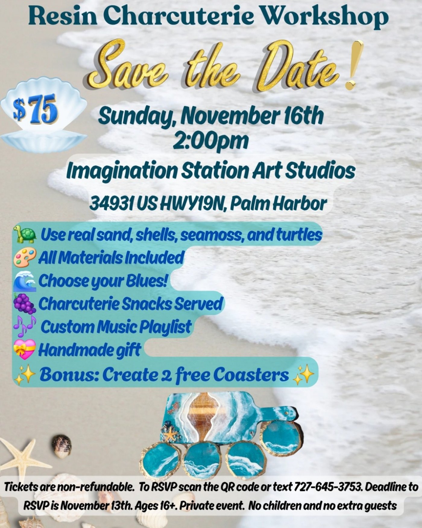 Ocean Theme Charcuterie Board Workshop | Event in Palm Harbor | AllEvents