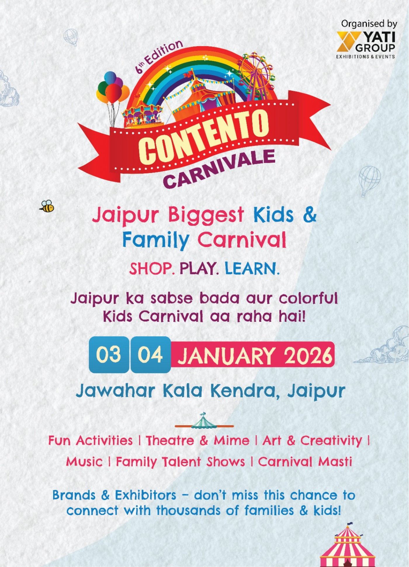 Contento Carnivale Jaipur , 3 January | Event in Jaipur | AllEvents