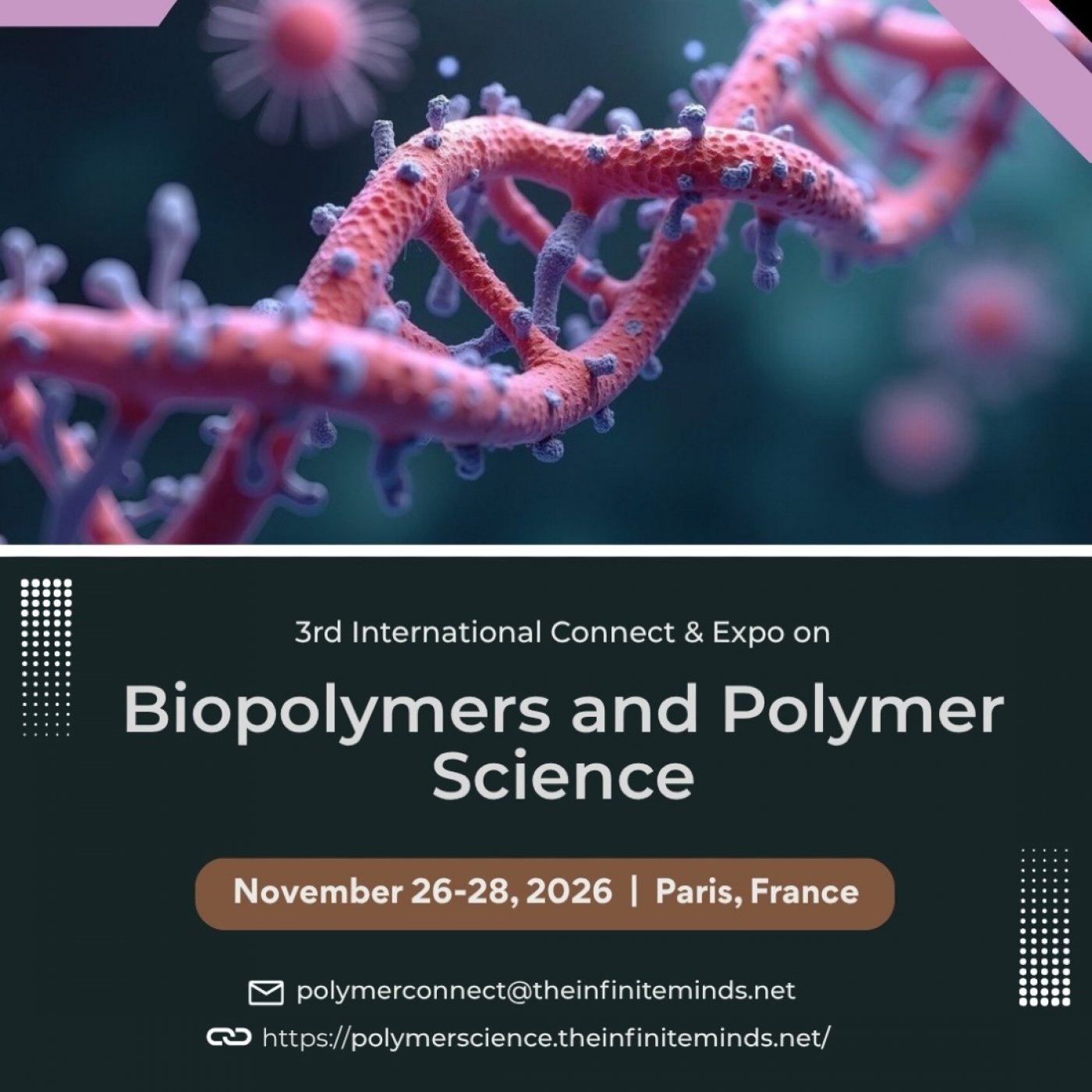 3rd International Connect & Expo On Biopolymers and Polymer Science, 26 November | Event in Paris | AllEvents