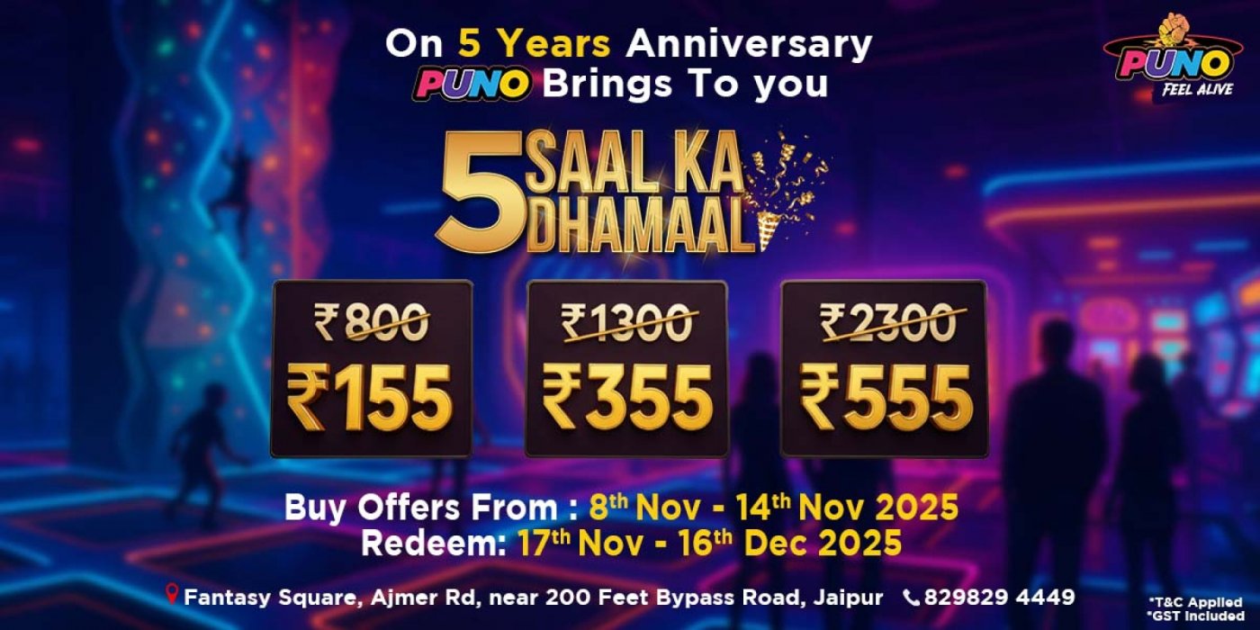 puno 5th anniversary | 5 saal ka dhamaal | biggest deal | super value offer | Event in Jaipur | AllEvents