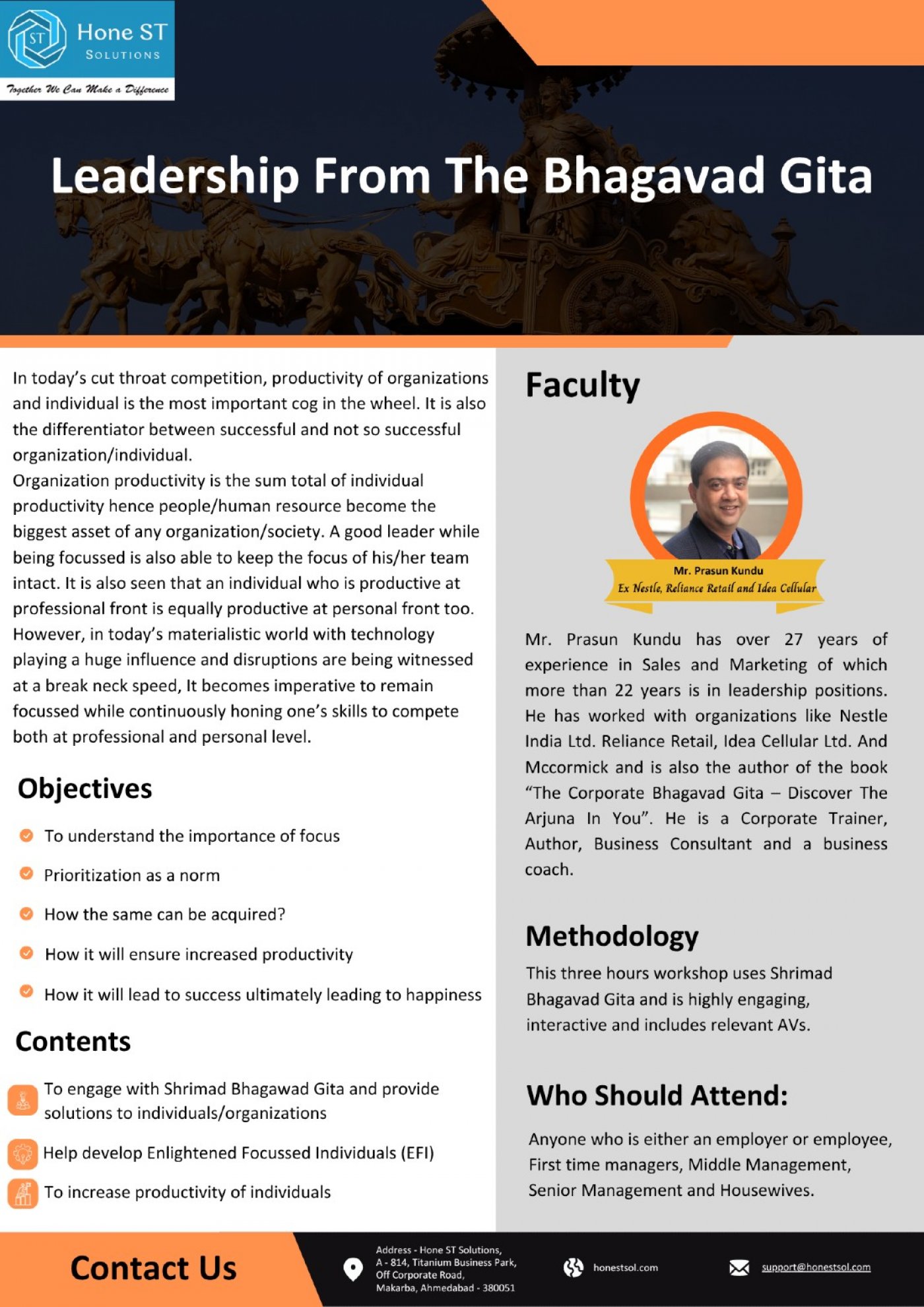 Leadership From The Bhagavad Gita, 29 November | Event in Ahmedabad | AllEvents