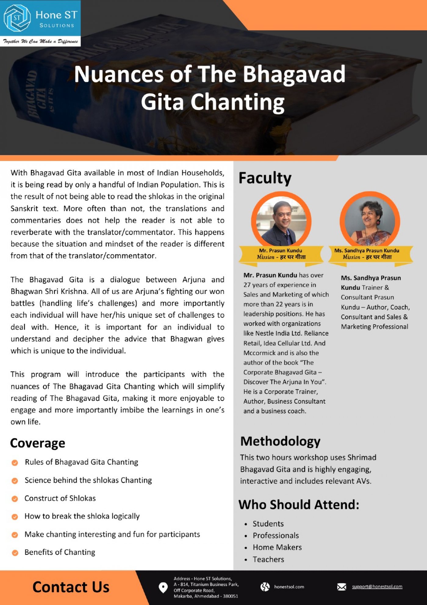Nuances of the Bhagavad Gita Chanting, 22 November | Event in Ahmedabad | AllEvents
