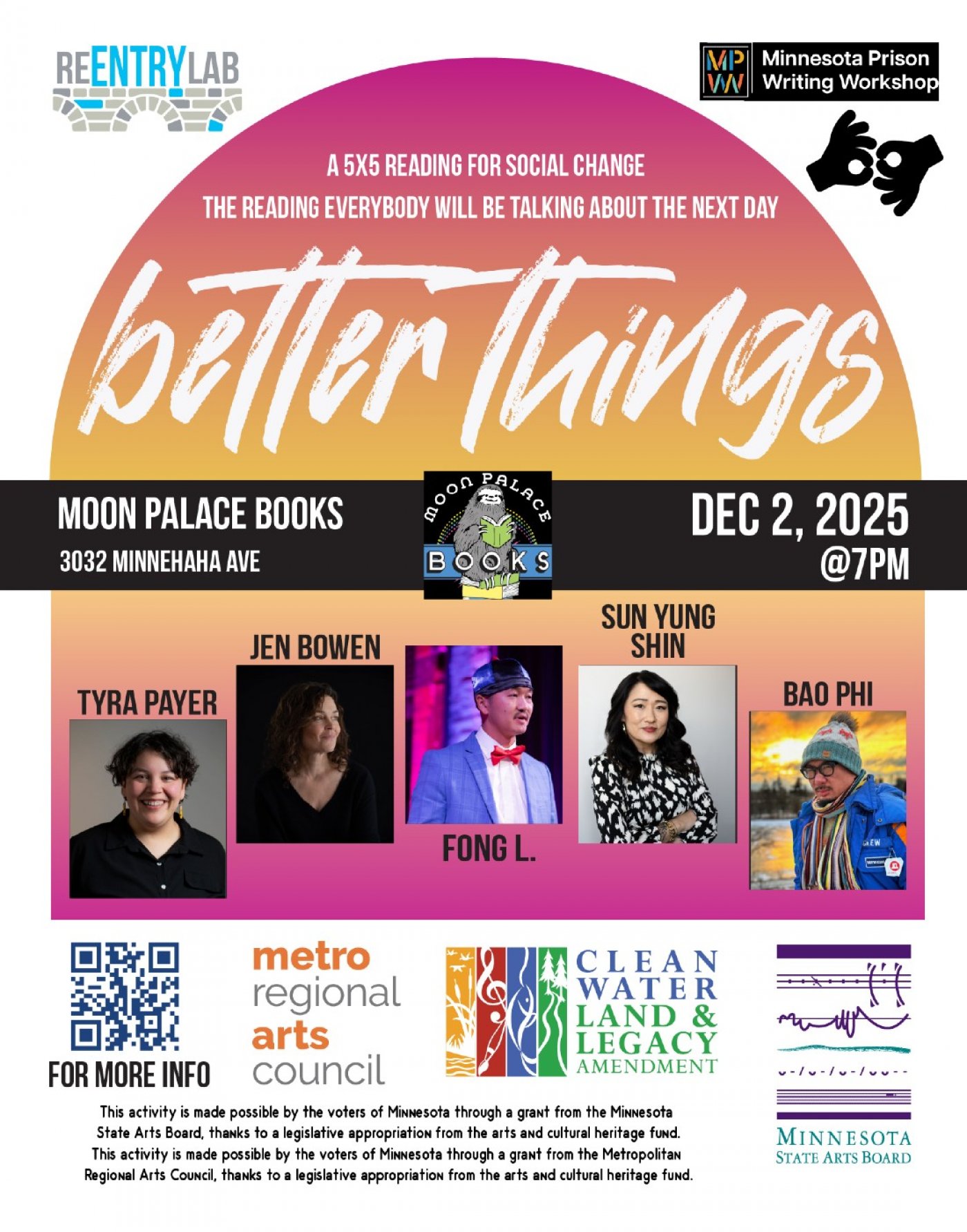 Better Things 5x5 Reading and Open Mic (December 2025), 2 December | Event in Minneapolis | AllEvents