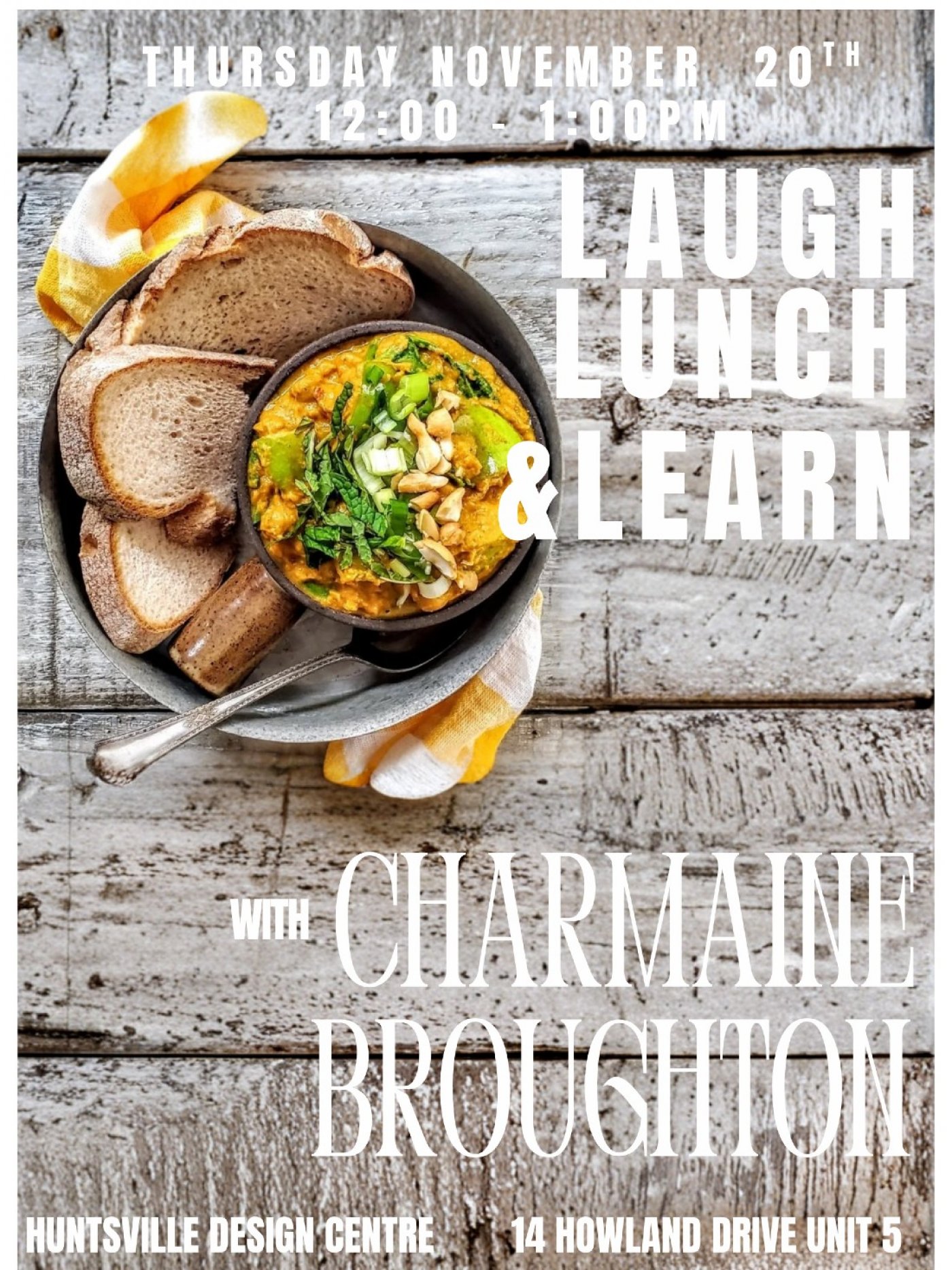 Laugh, Lunch, and Learn, 20 November | Event in Huntsville | AllEvents
