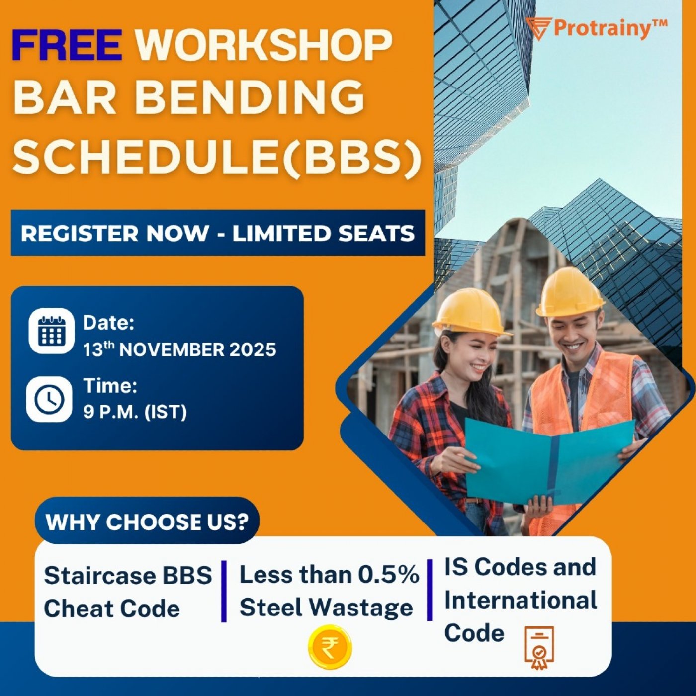 Workshop on Bar Bending Schedule, 13 November | Online Event | AllEvents