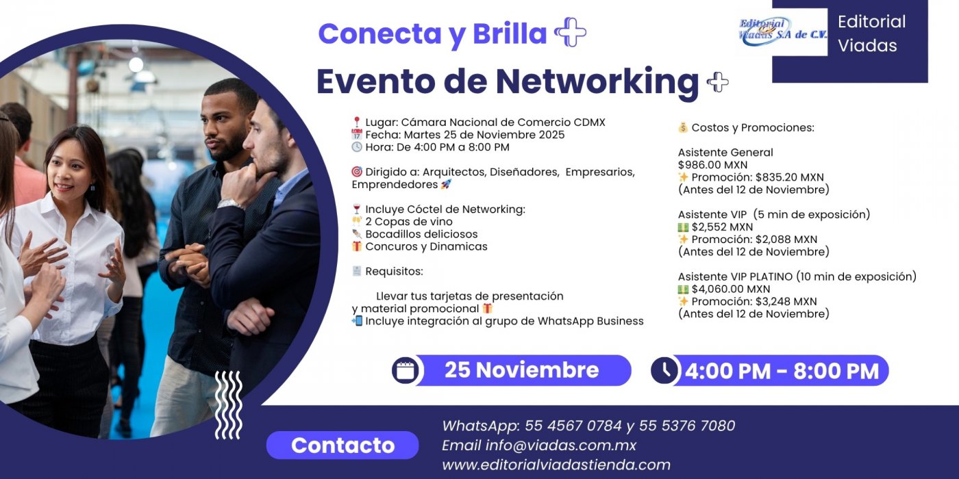  CONECTA Y BRILLA - EVENTO DE NETWORKING, 25 November | Event in Ciudad de México | AllEvents