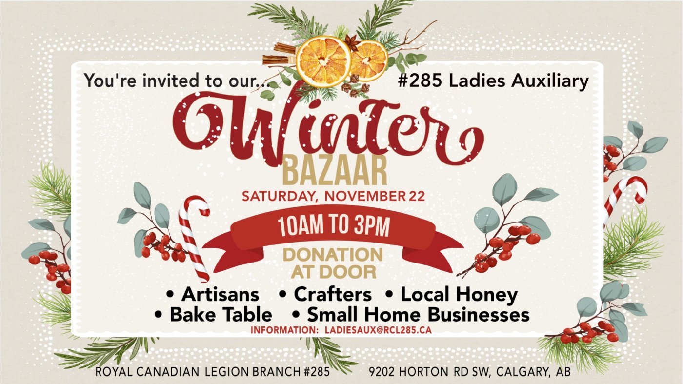 Ladies Auxiliary Winter Bazaar, 22 November | Event in Calgary | AllEvents