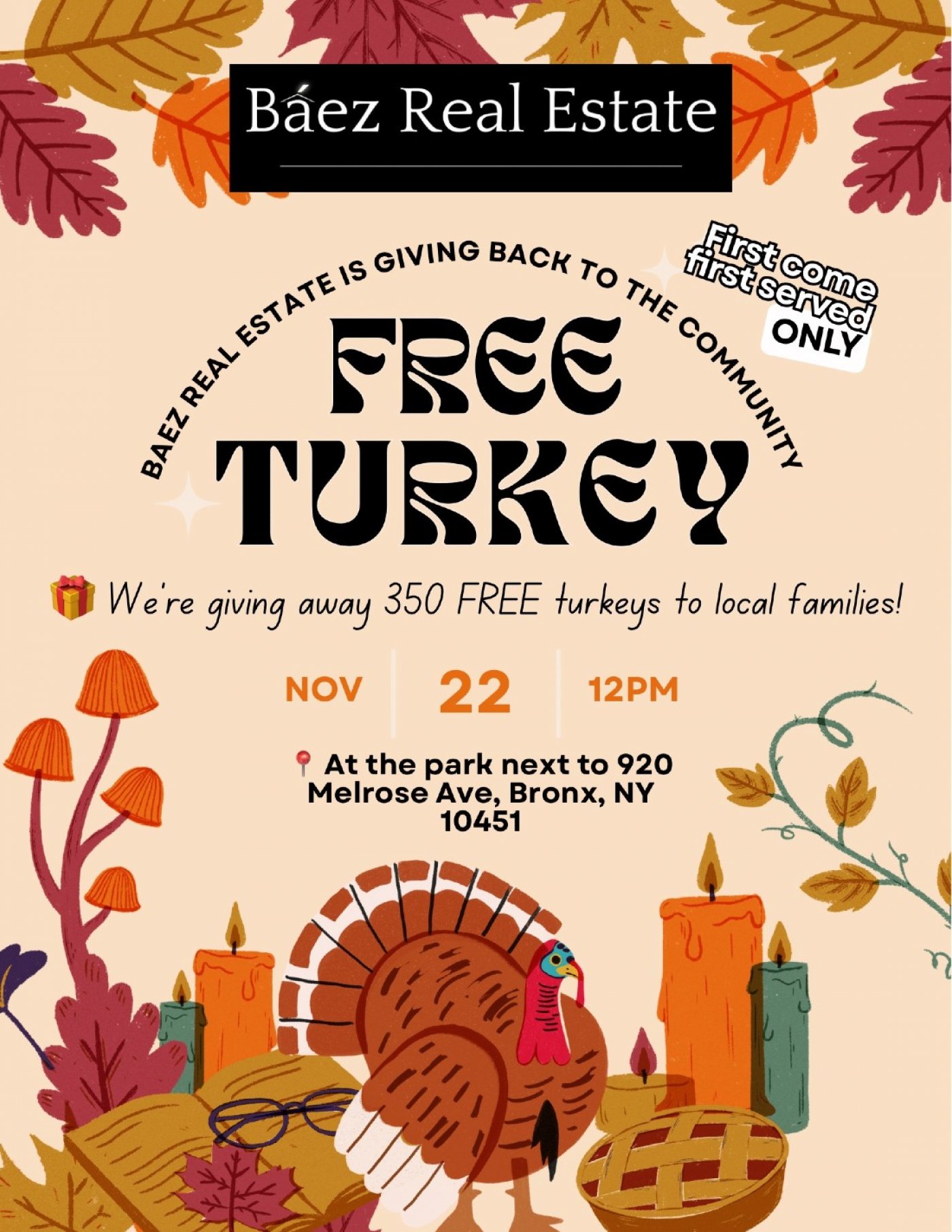 🦃 FREE TURKEYS FOR THE COMMUNITY!, 22 November | Event in Bronx | AllEvents