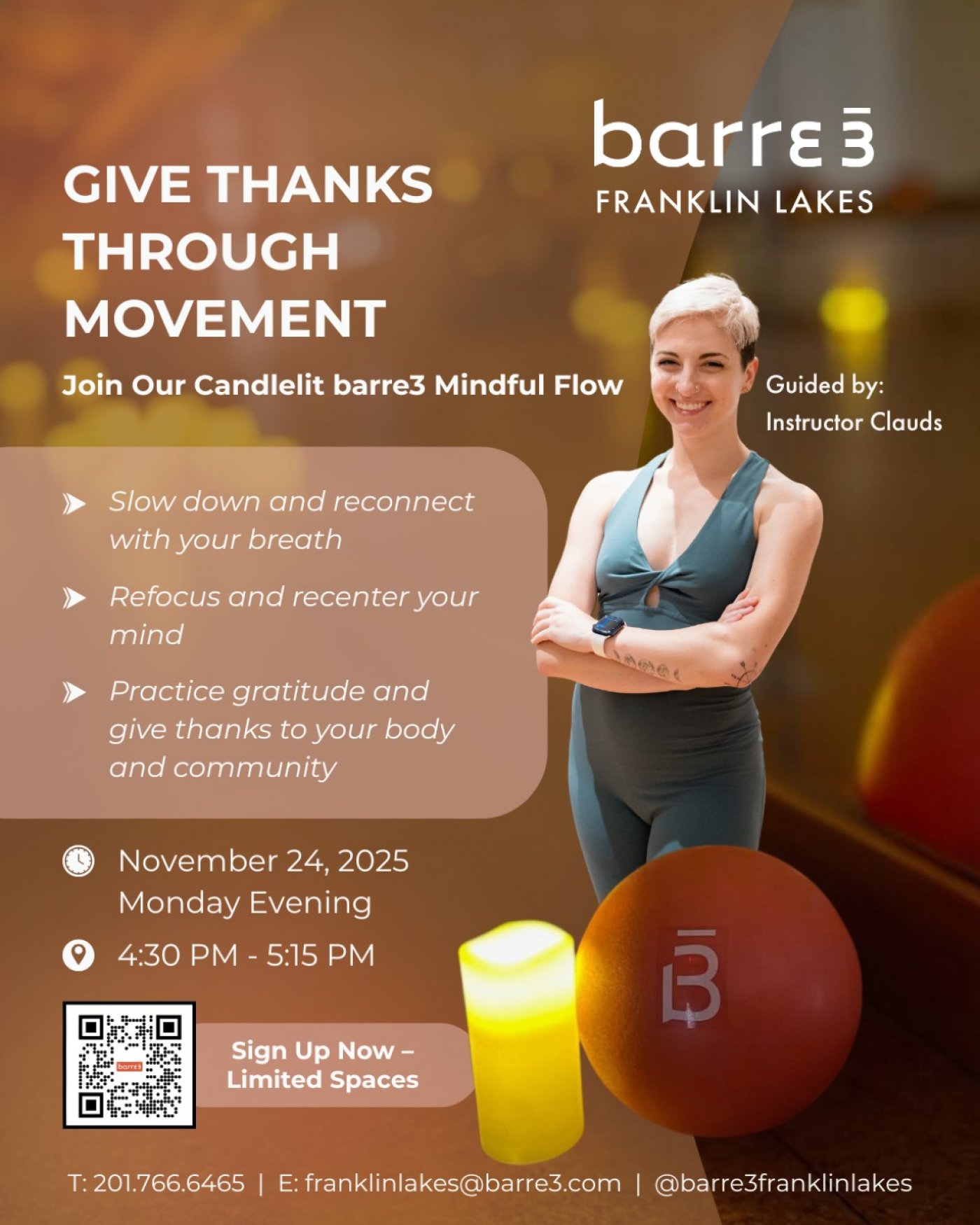 ✨ Give Thanks Through Movement ✨, 24 November | Event in Franklin Lakes | AllEvents