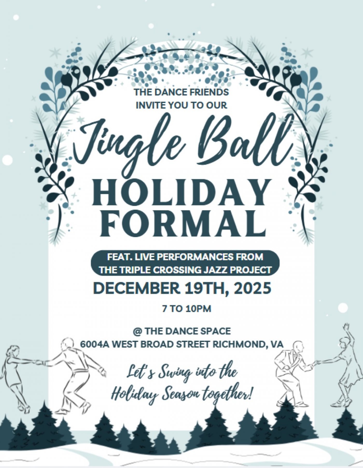 The Jingle Ball: Holiday Dance Formal feat. Triple Crossing Jazz Project, 19 December | Event in Richmond