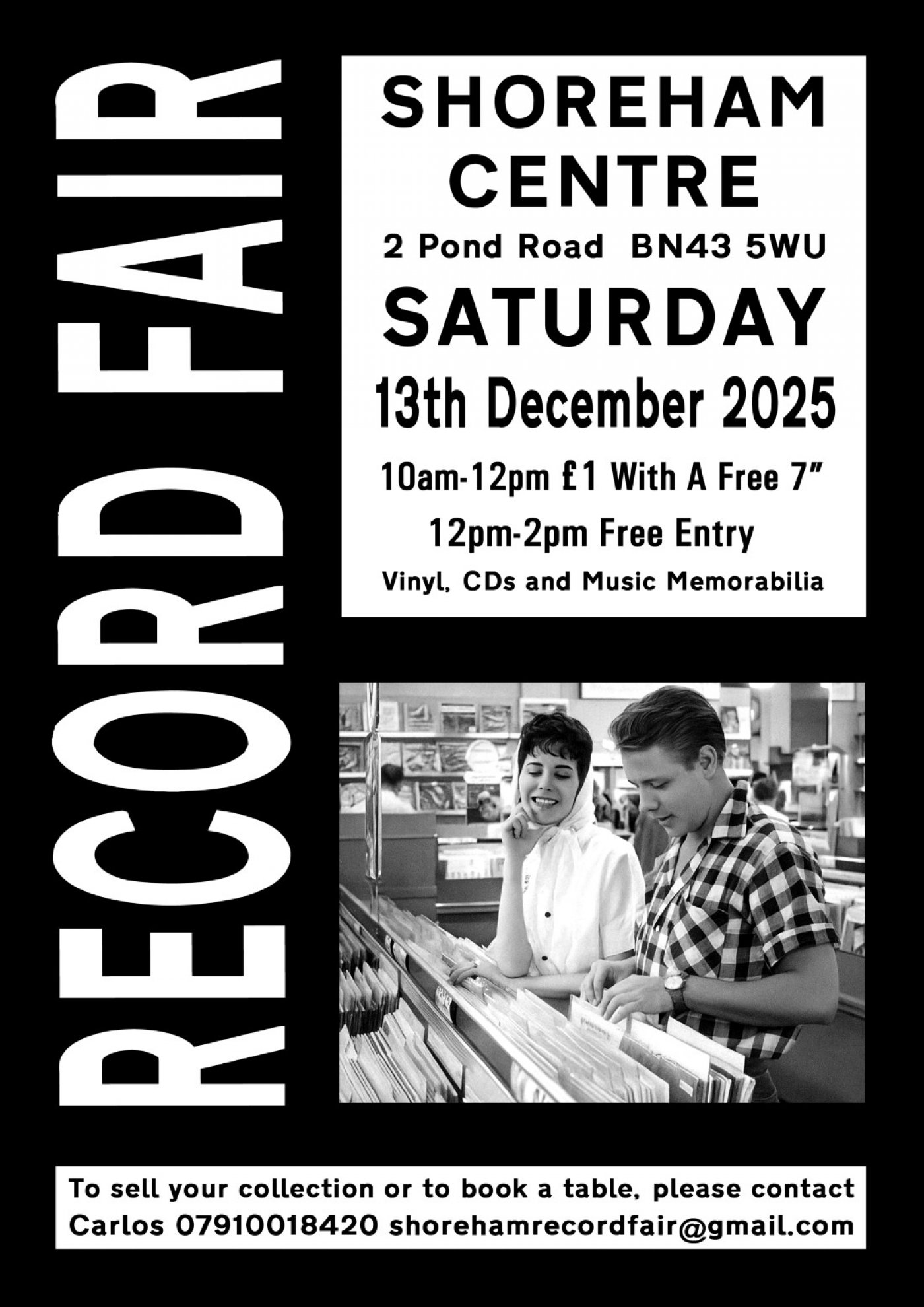Shoreham Record Fair 13th December 2025, 13 December | Event in Shoreham-by-Sea | AllEvents