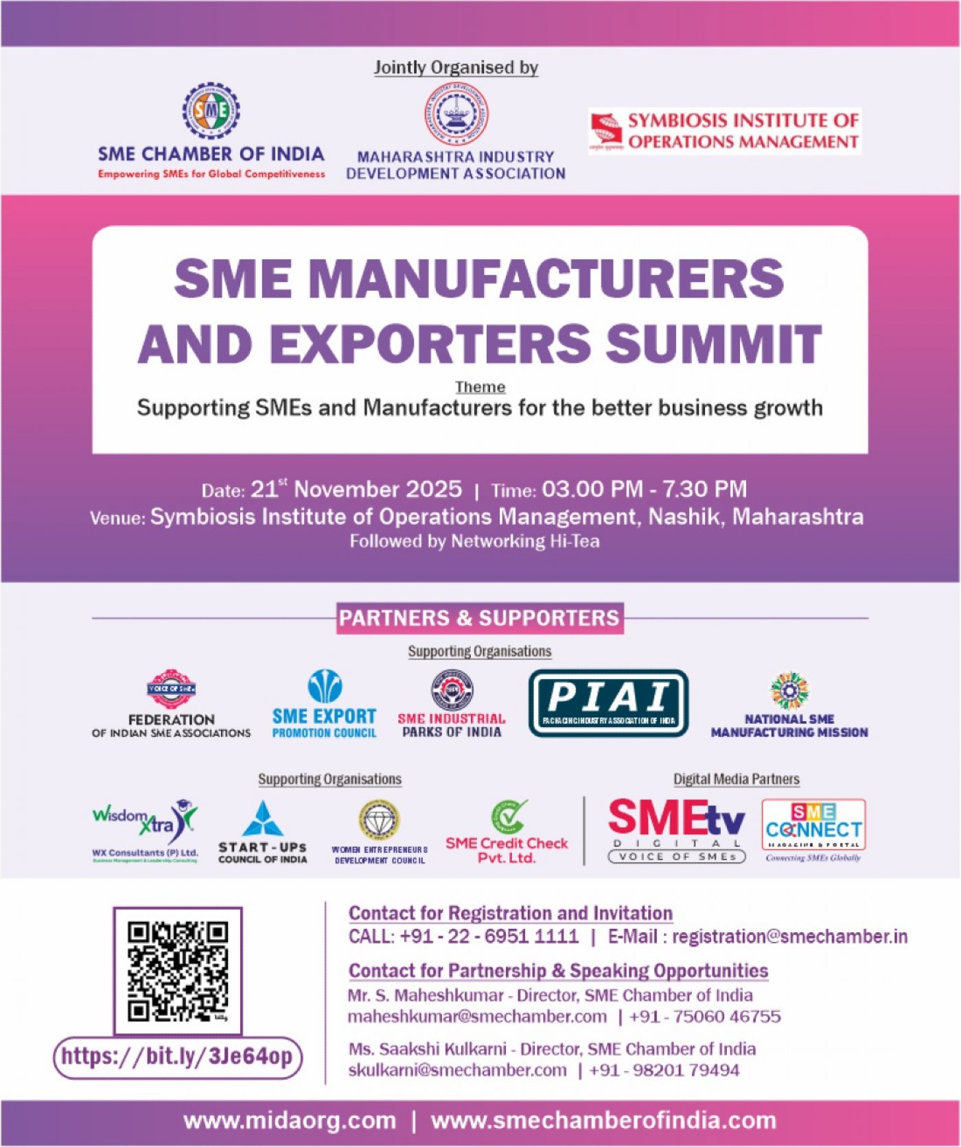 SME MANUFACTURERS AND EXPORTERS SUMMIT | Event in Nashik | AllEvents