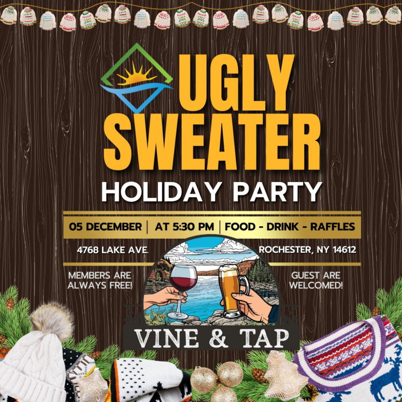 Ugly Sweater Holiday and Networking Party, 5 December | Event in Rochester | AllEvents