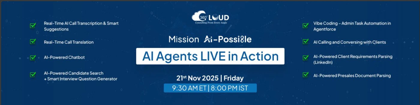 THE NEXT SHIFT IN SALESFORCE IS HERE | Mission AI Possible (Finale), 21 November | Online Event | AllEvents
