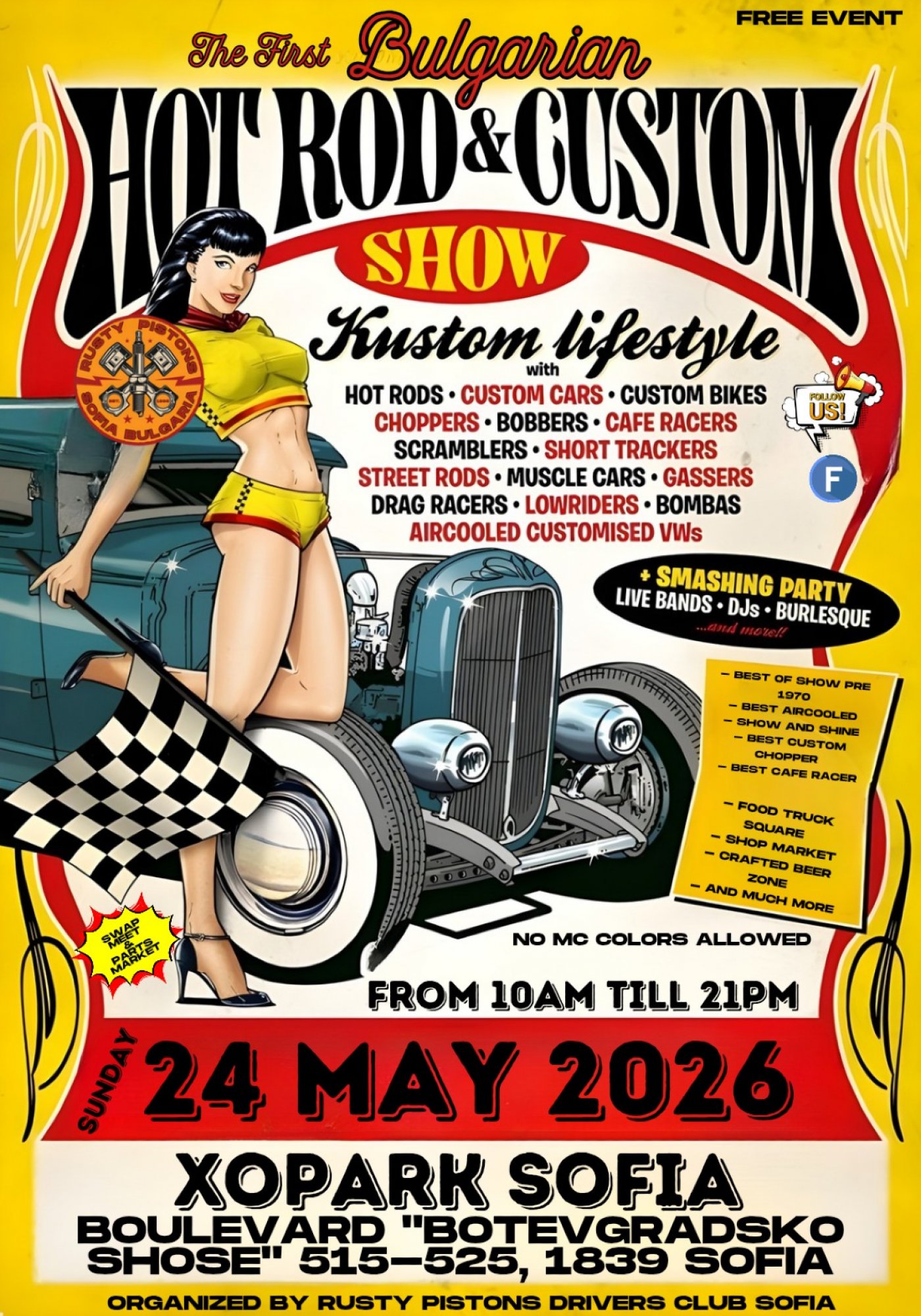 1st Bulgarian Hot Rod & Custom Show Sofia, 24 May | Event in Sofia | AllEvents
