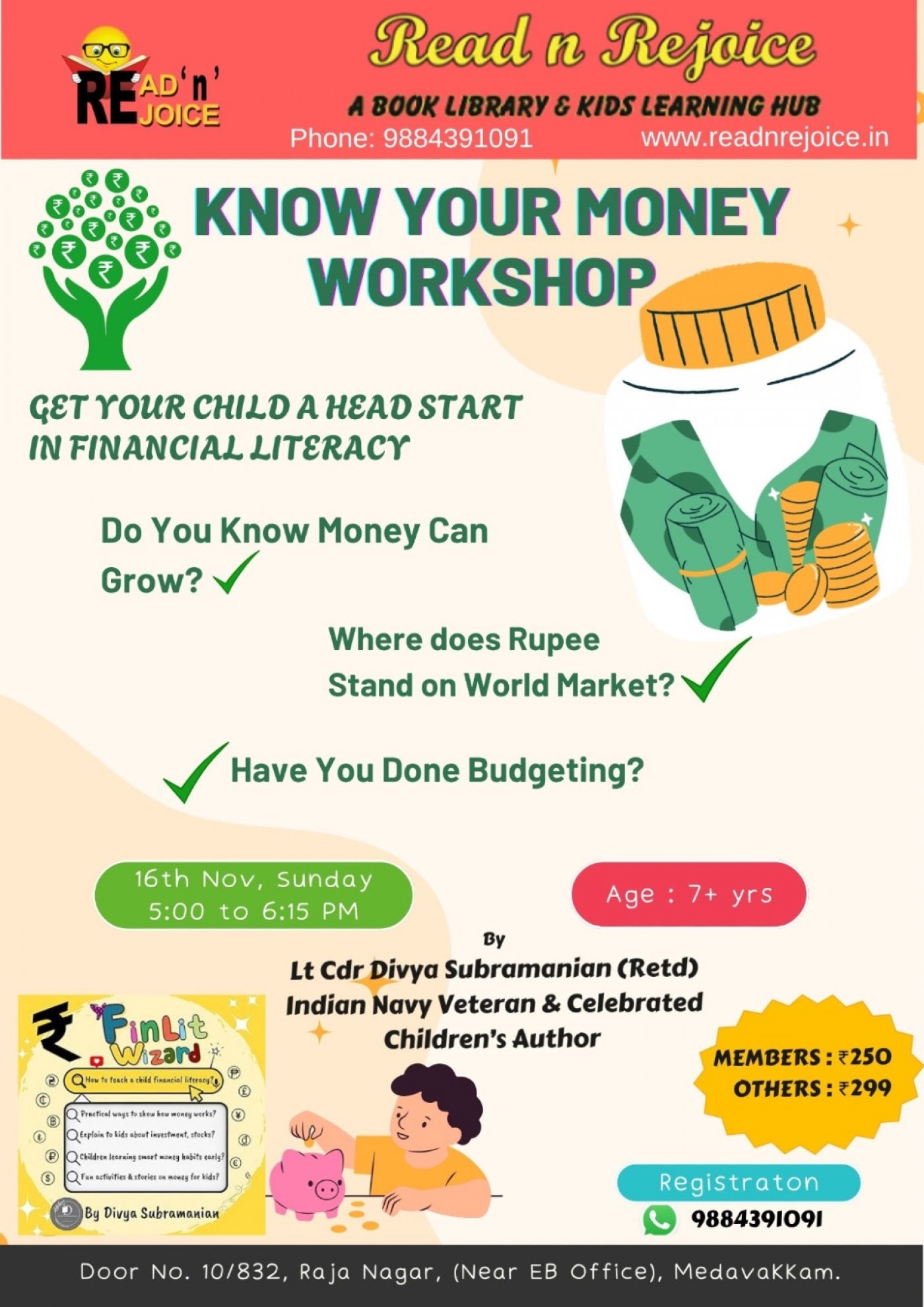 📚 KNOW YOUR MONEY WORKSHOP @ READNREJOICE | Event in Chennai | AllEvents