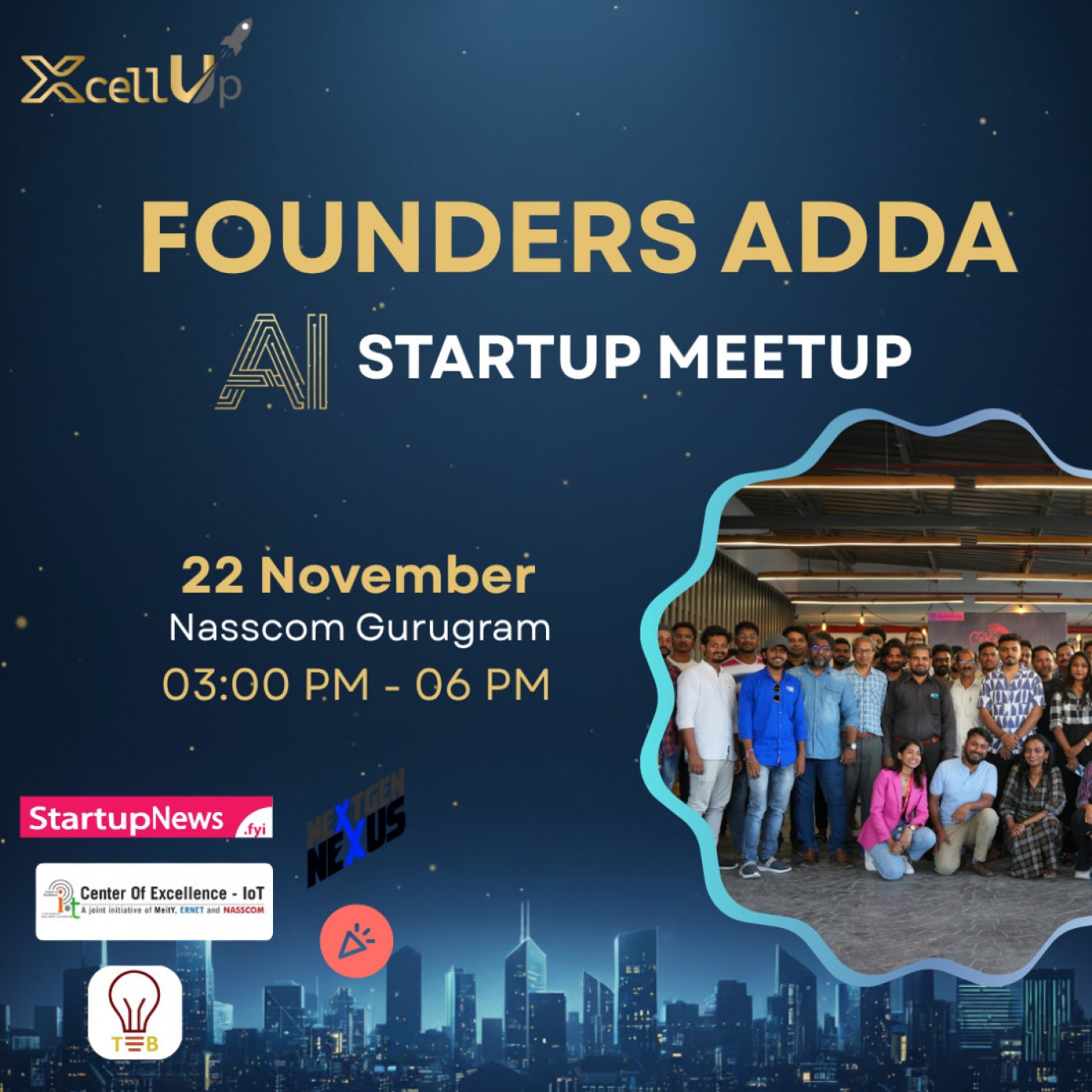 Founders Adda AI startup Meetup Gurugram, 22 November | Event in Gurgaon | AllEvents