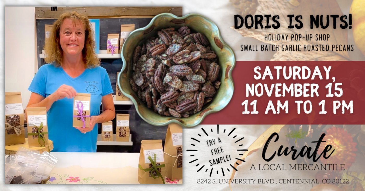 Doris is Nuts! Savory Pecan Pop-Up Shop | Event in Centennial | AllEvents
