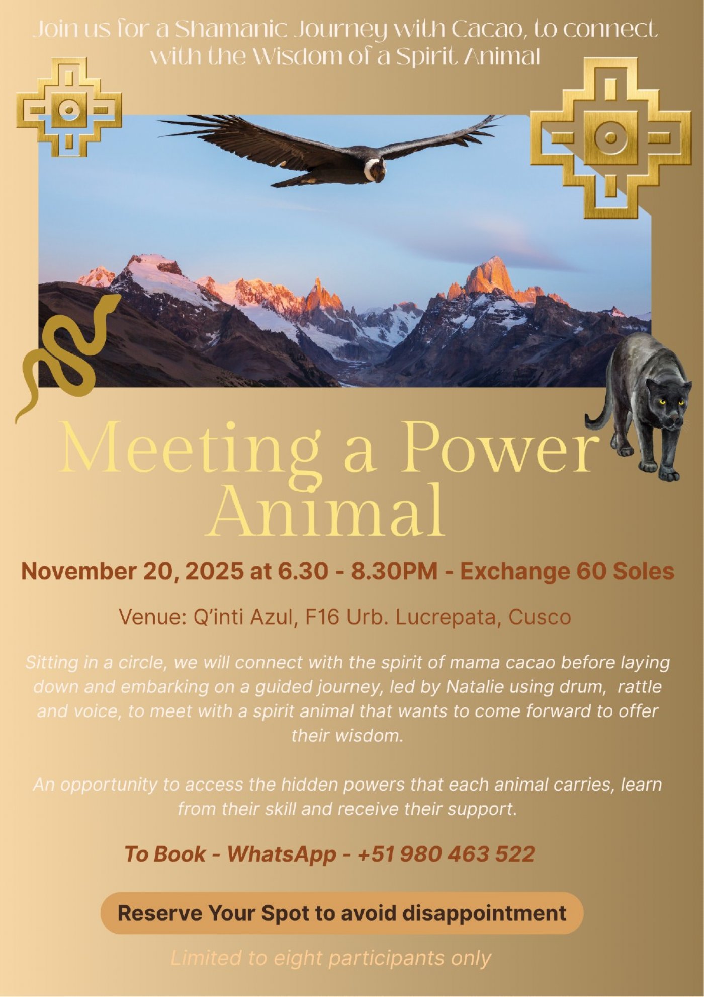 Shamanic Journey with Cacao - Meet a Power Animal, 20 November | Event in Cusco | AllEvents