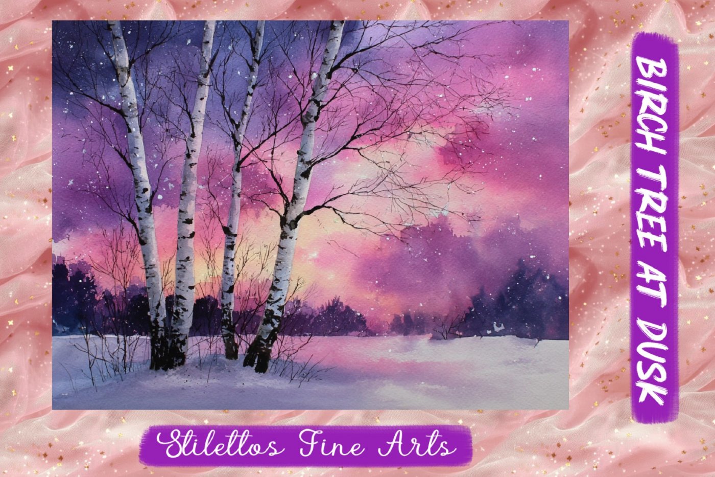 Back to the Basics Watercolor Painting: Beginner Level 1 - Birch Tree at Dusk, 12 December | Event in Vestal