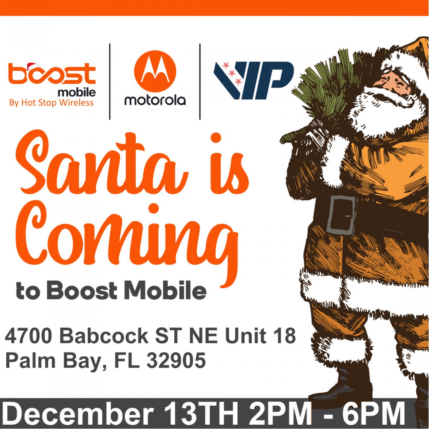 Boost Mobile Holiday Bash ( Free Pictures With Santa & More ) Like & Share, 13 December | AllEvents