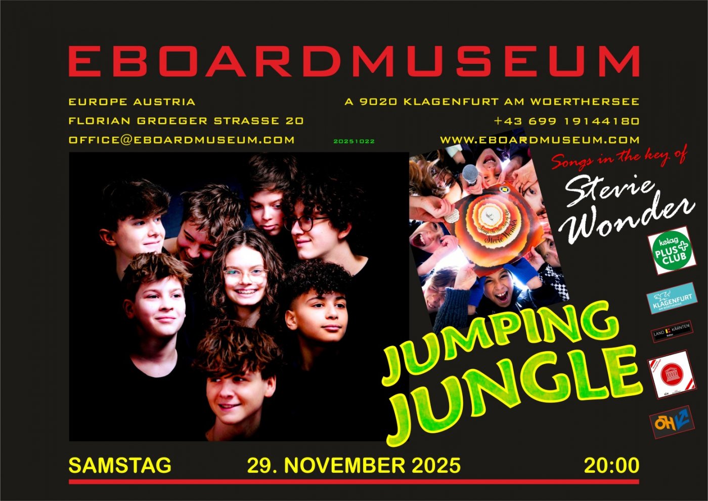 JUMPING JUNGLE - A tribute to Stevie Wonder, 29 November | Event in Klagenfurt | AllEvents