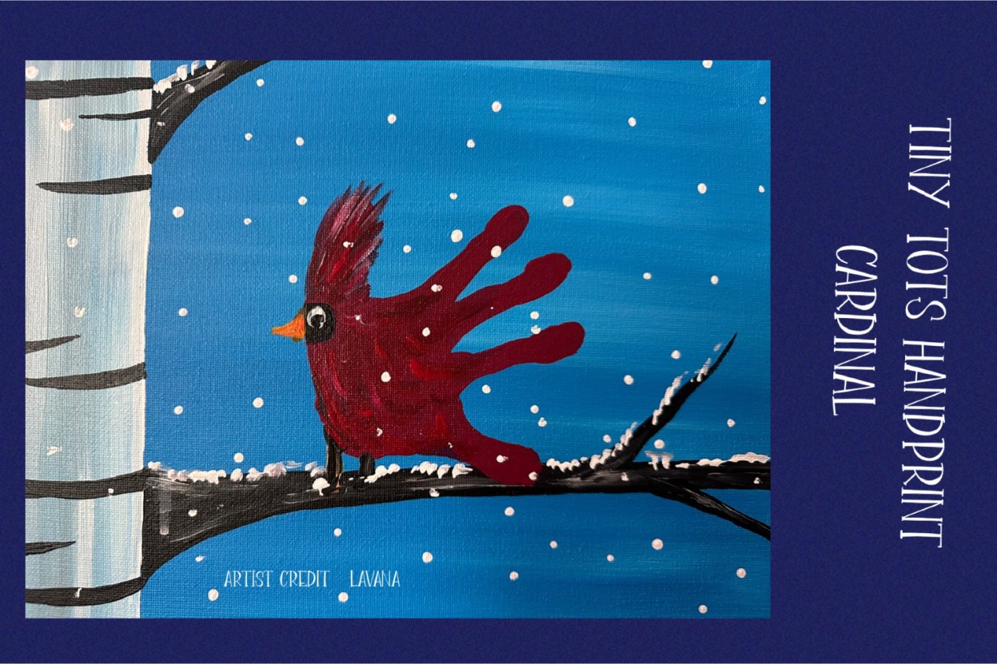 Tiny Tot Creators Youth Art Discovery Program: Acrylic Painting - Handprint Cardinal (Ages 2-6), 20 December