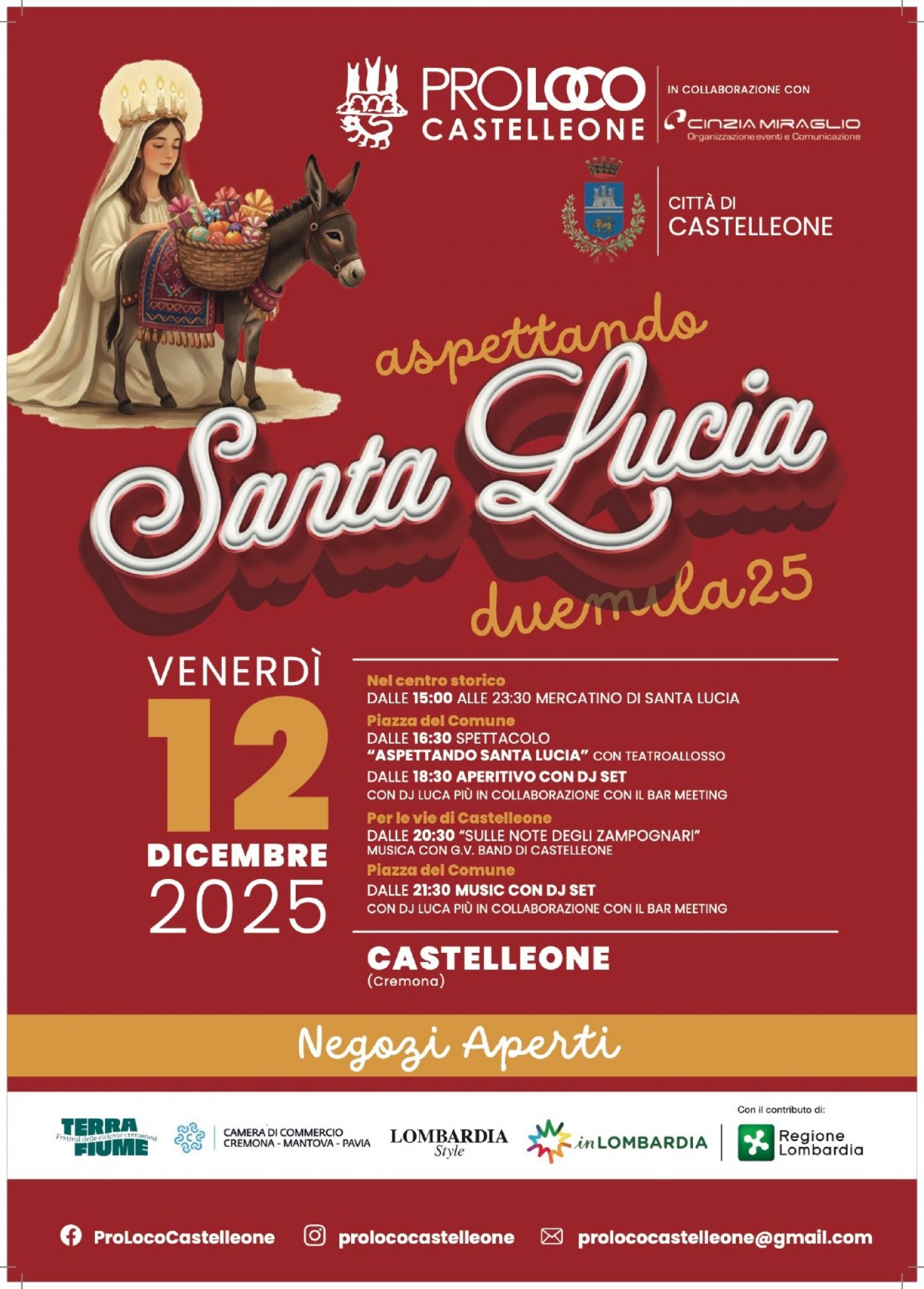 ASPETTANDO SANTA LUCIA, 12 December | Event in CASTELLEONE | AllEvents