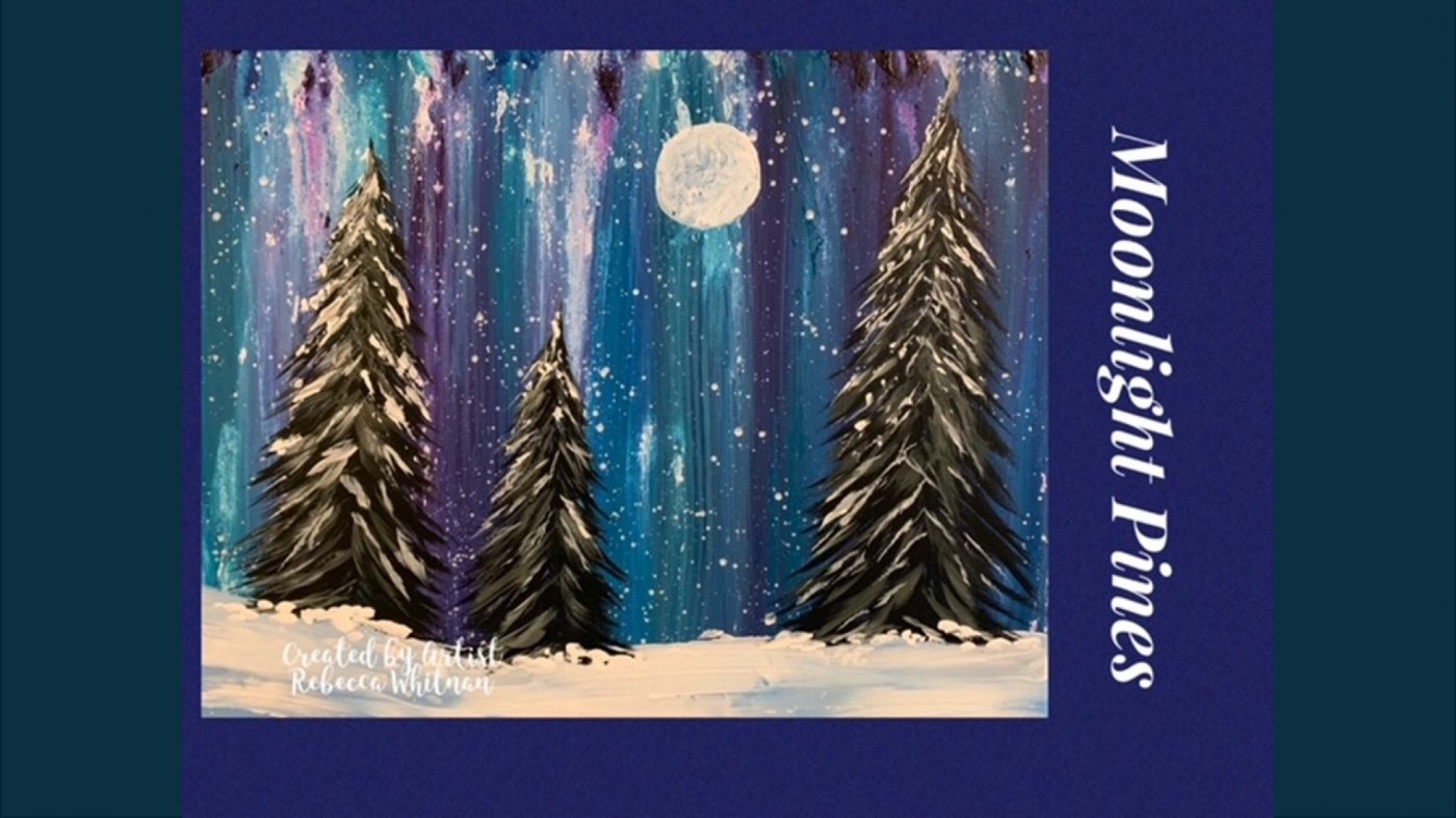 Beyond the Spectrum Art Program - Moonlit Pines Acrylic, 2 December | Event in Vestal | AllEvents