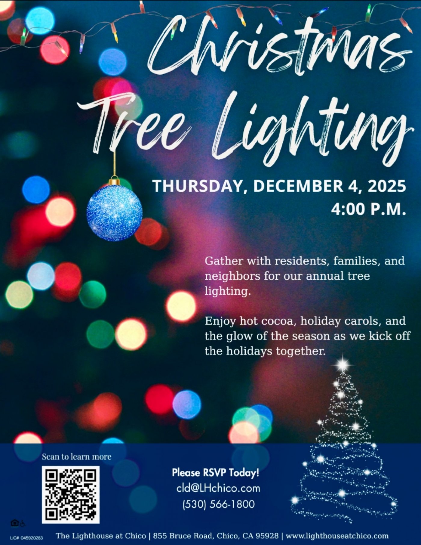 The Lighthouse Christmas Tree Lighting, 4 December | Event in Chico | AllEvents