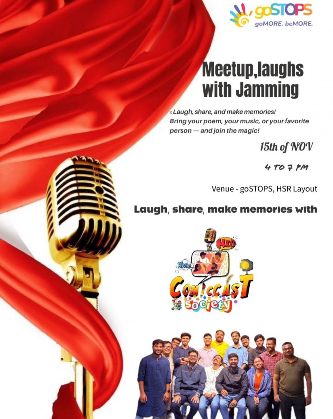Meetup, laughs with Jamming, 15 November | Event in Bangalore | AllEvents