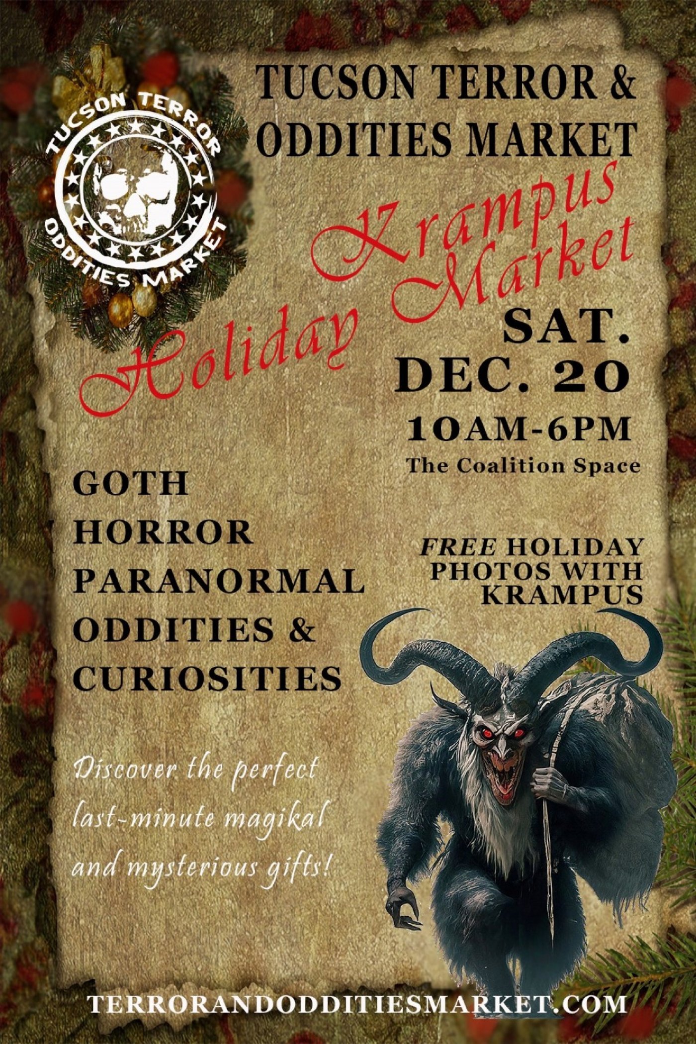 Tucson Terror & Oddities Holiday Krampus Market , 20 December | Event in Tucson | AllEvents