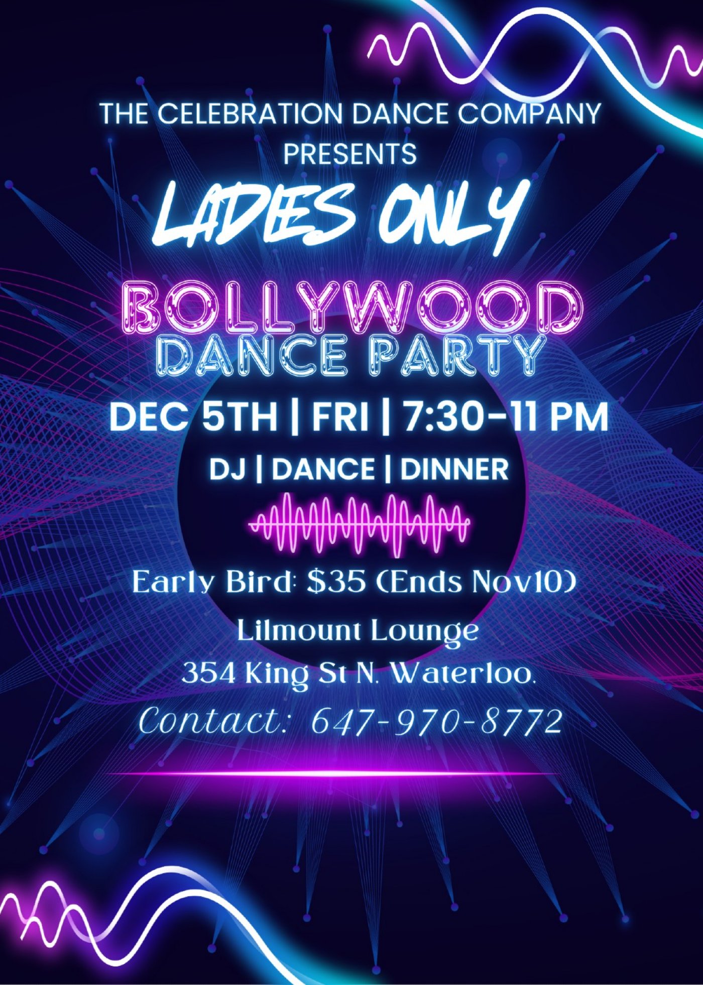 LADIES ONLY- BOLLYWOOD DANCE PARTY - KWC EDITION, 5 December | Event in Waterloo | AllEvents