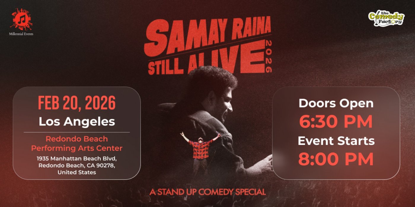 Samay Raina "Still Alive" - LA - 20th Feb, 2026, 20 February | Event in Redondo Beach | AllEvents
