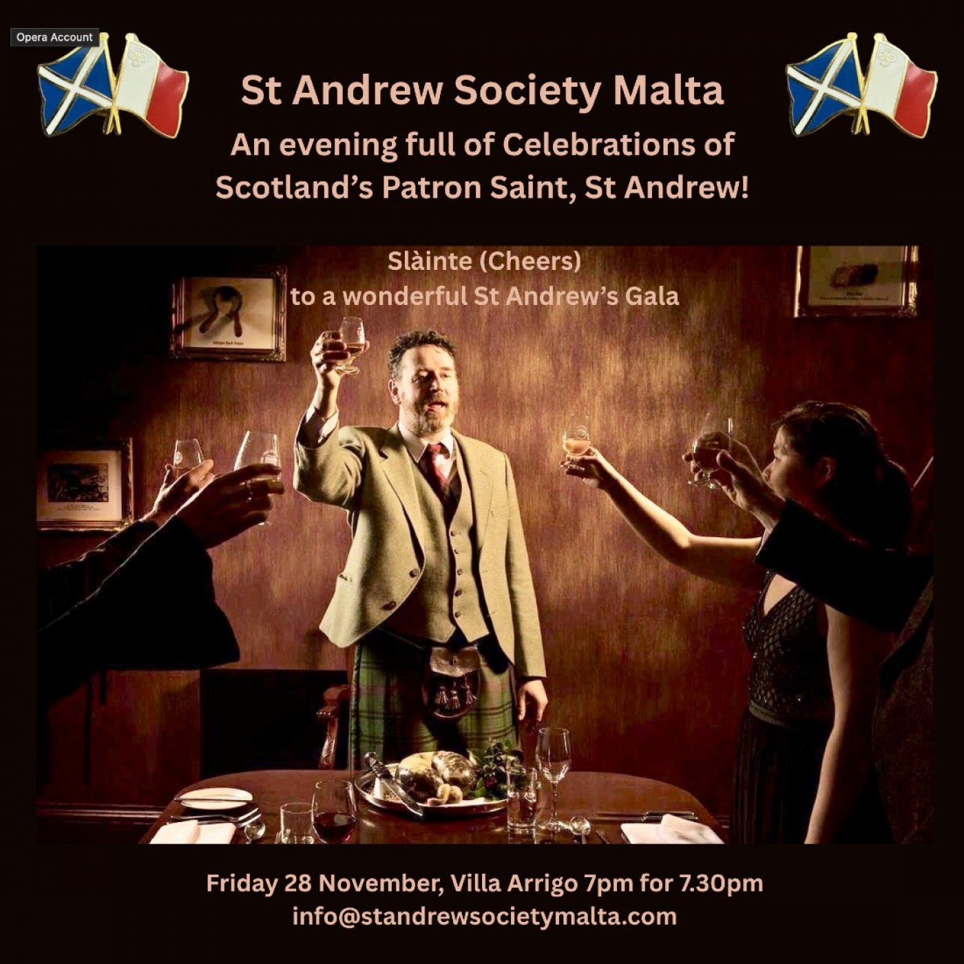 St Andrew's Gala, 28 November | Event in Mosta | AllEvents