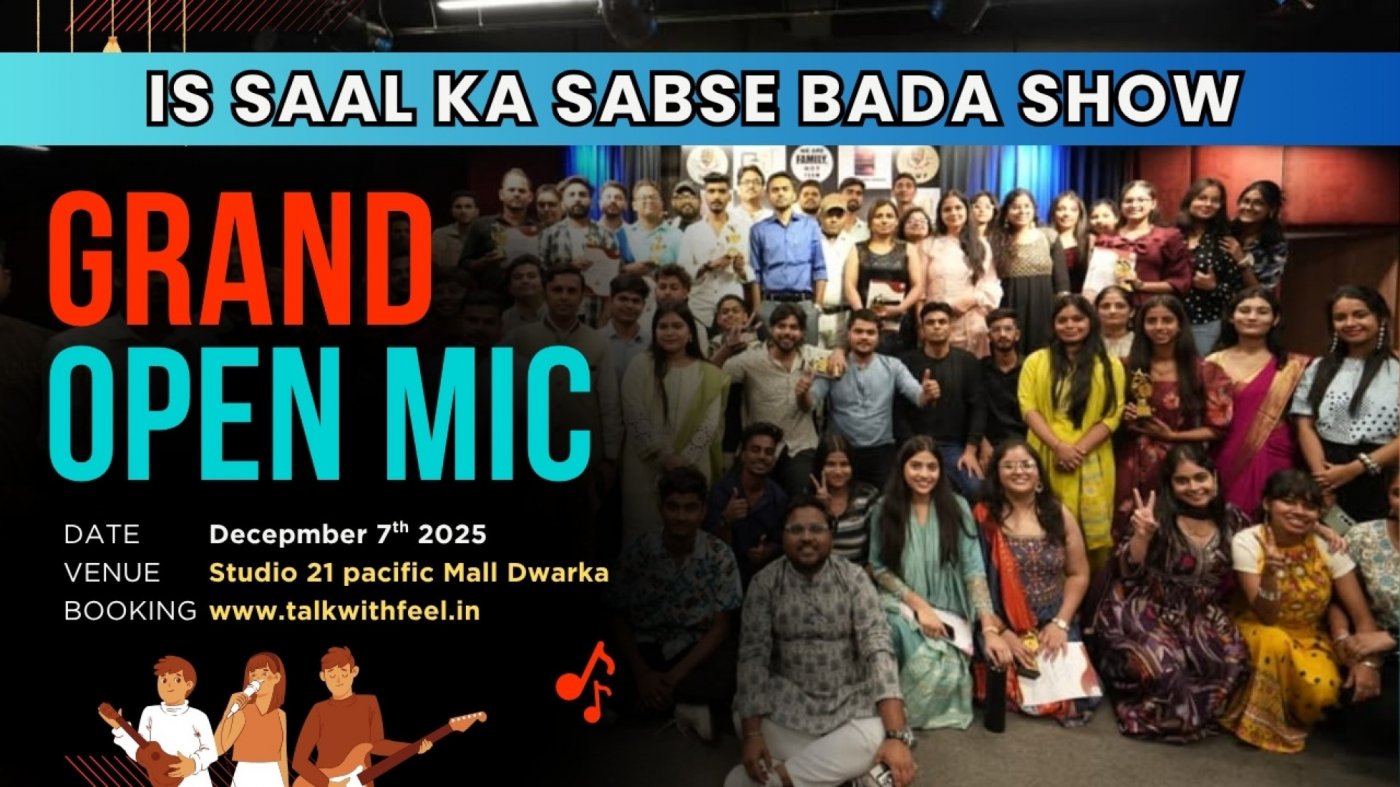 Grand Open Mic Show - 2025, 7 December | Event in New Delhi | AllEvents