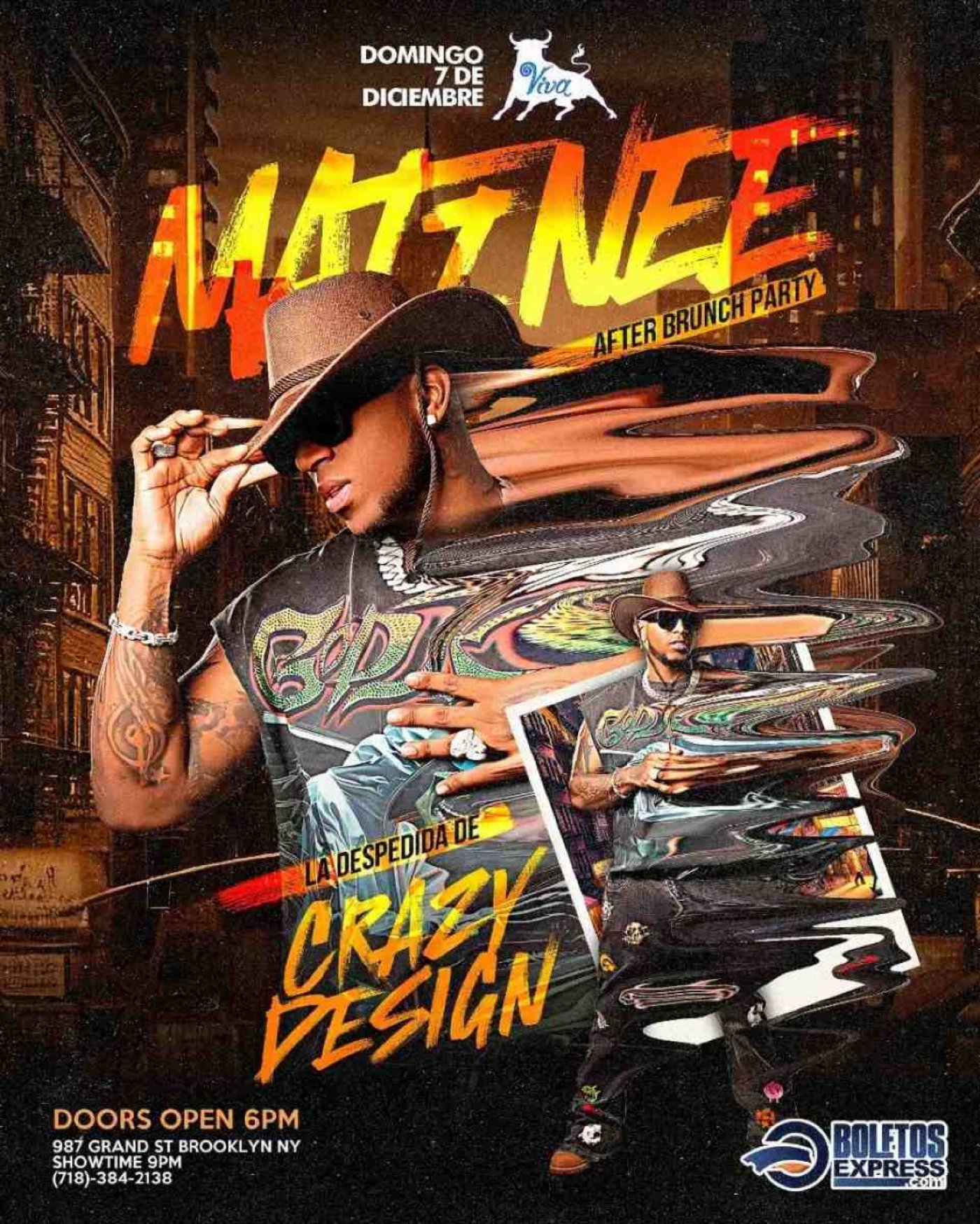 Crazy Design Live at Viva Toro Brooklyn – Sunday, December 7th, 7 December | Event in Maspeth | AllEvents