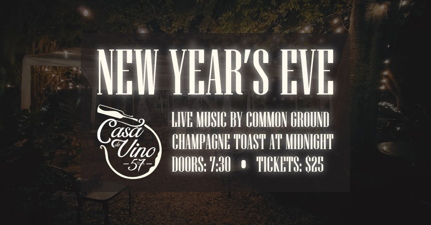 New Year's Eve at Casa de Vino 57, 31 December | Event in Saint Augustine | AllEvents