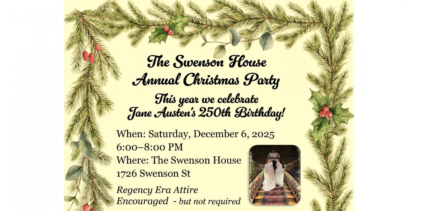 Swenson House Annual Christmas Party, 6 December | Event in Abilene | AllEvents
