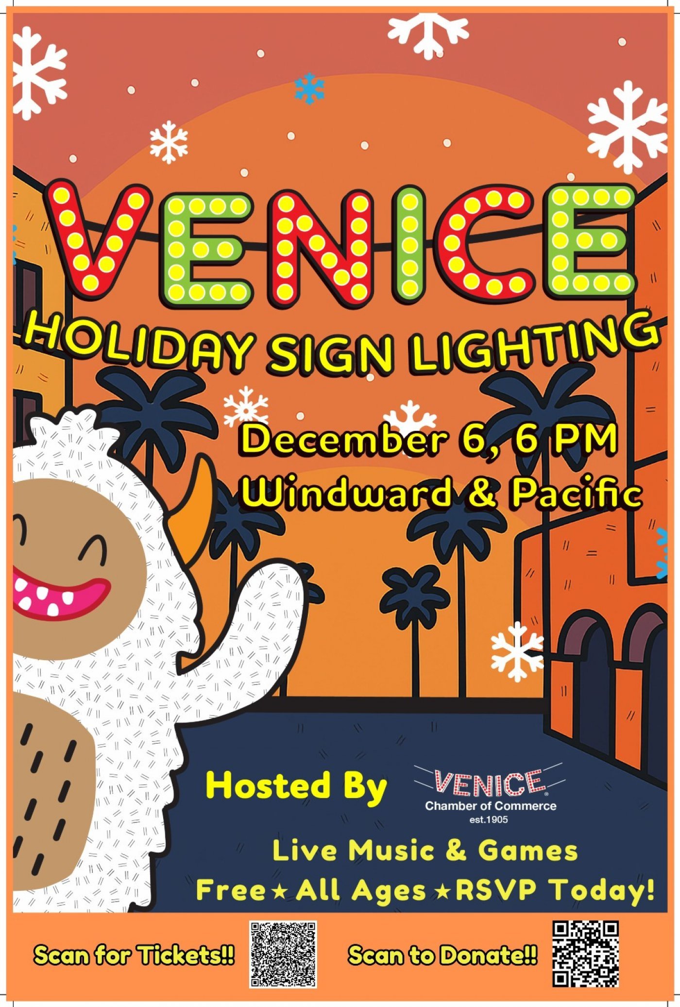 14th Annual Venice Holiday Sign Lighting & Block Party, 6 December | Event in Venice | AllEvents