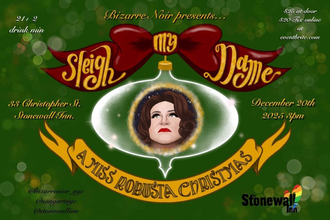 Sleigh My Name: A Miss Robusta Christmas, 20 December | Event in New York | AllEvents
