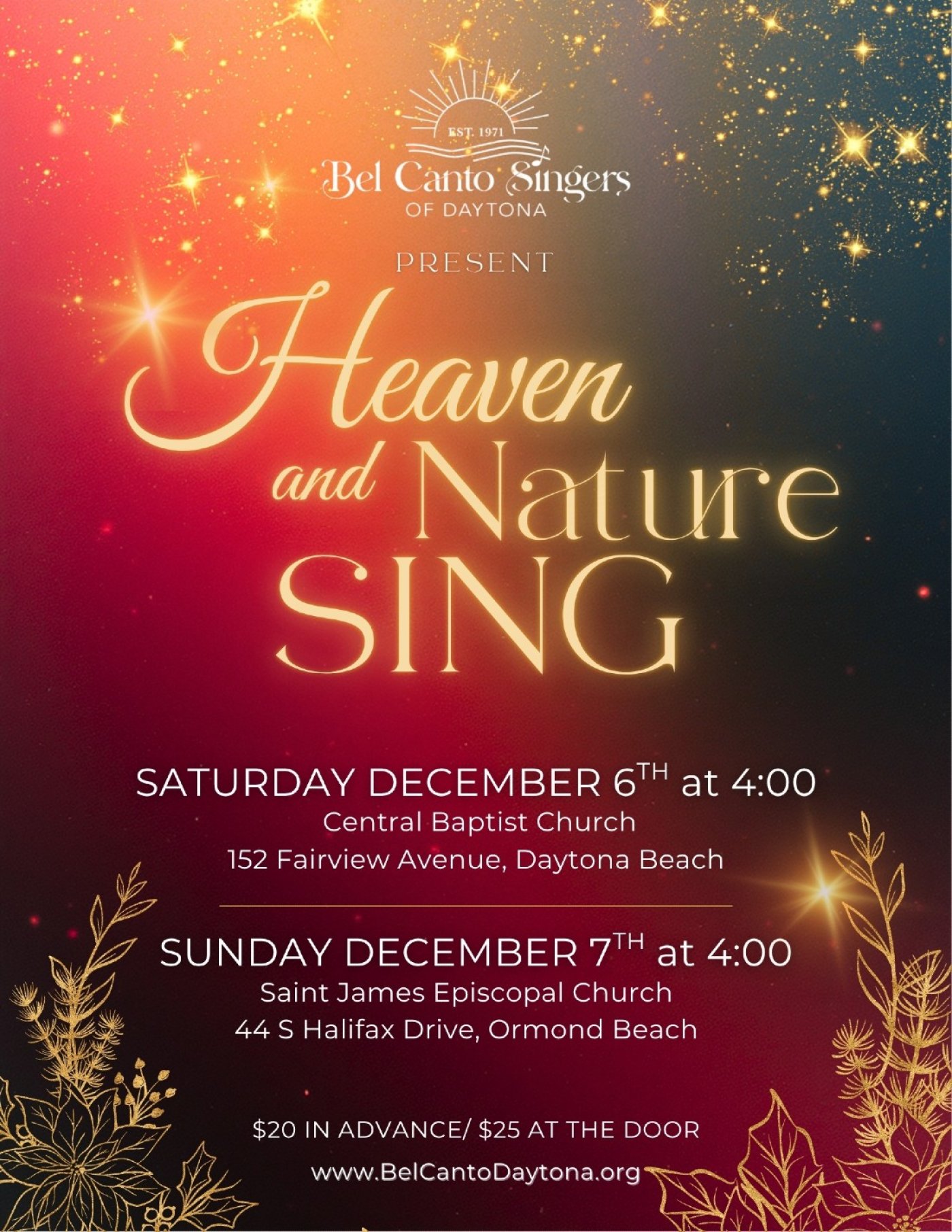 Heaven and Nature Sing, 7 December | Event in Ormond Beach | AllEvents