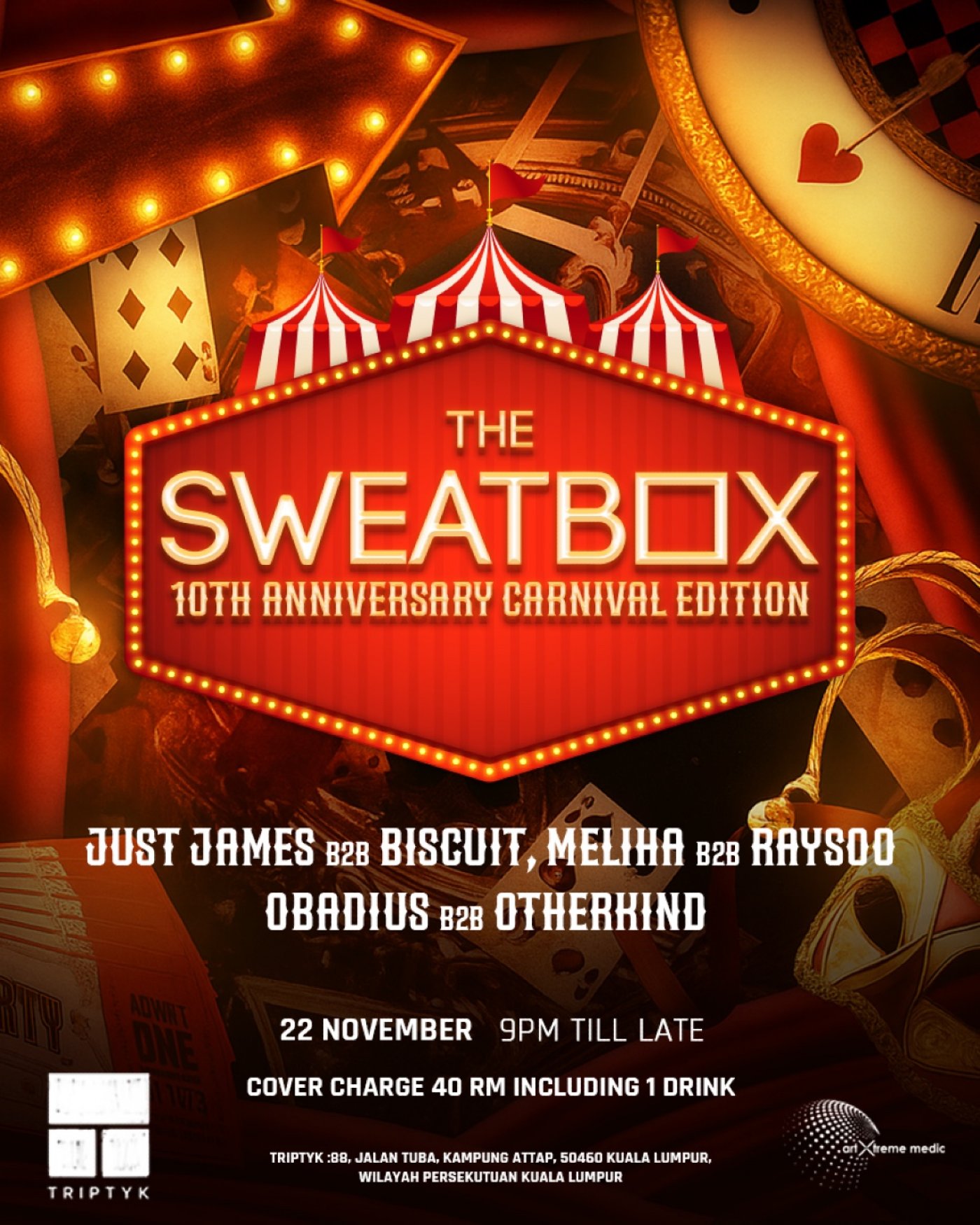 The Sweatbox 10th Anniversary-Carnival Edition, 22 November | Event in Kuala Lumpur | AllEvents