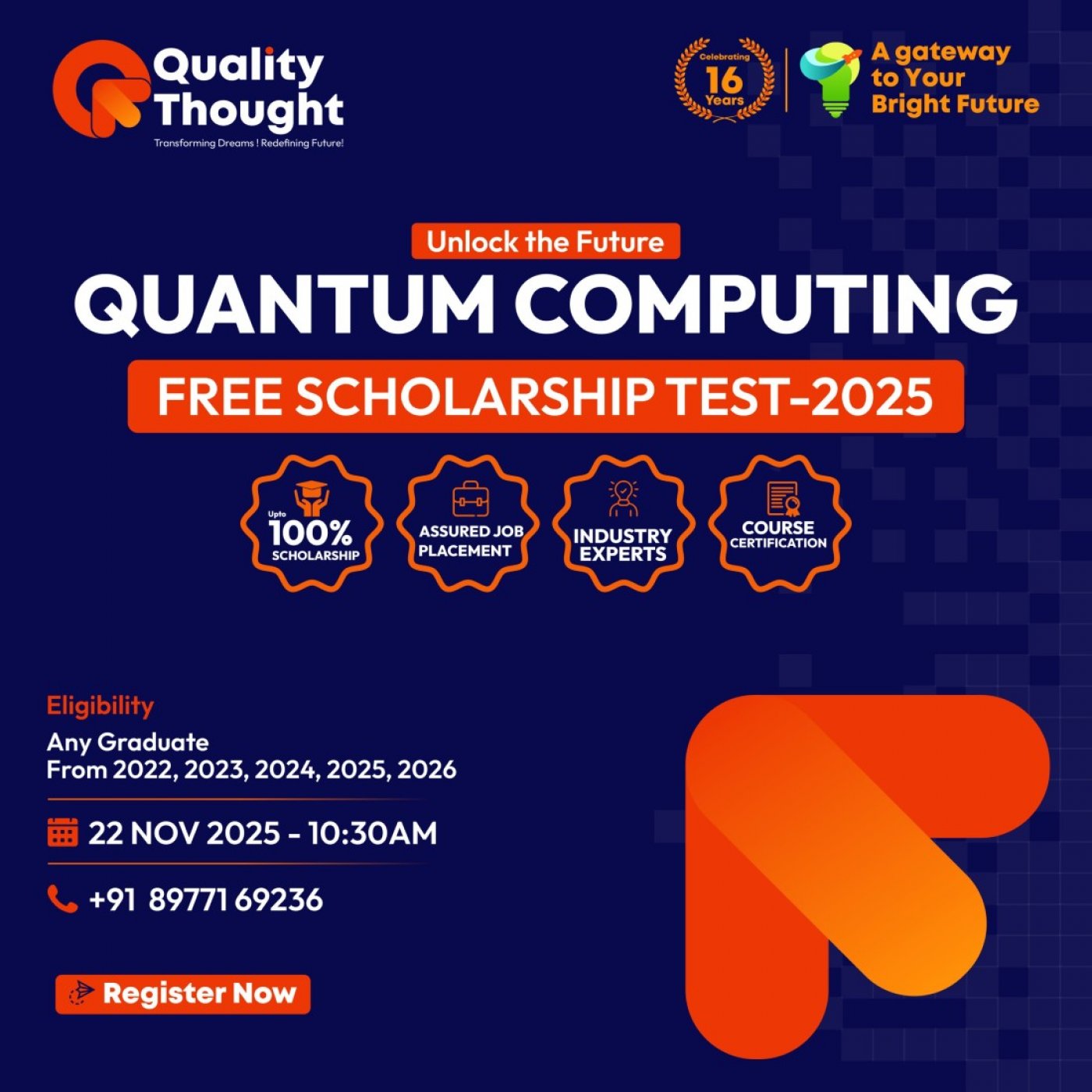 ✨ Quantum Computing – Free Scholarship Test 2025 | Quality Thought ✨ | Event in Hyderabad | AllEvents