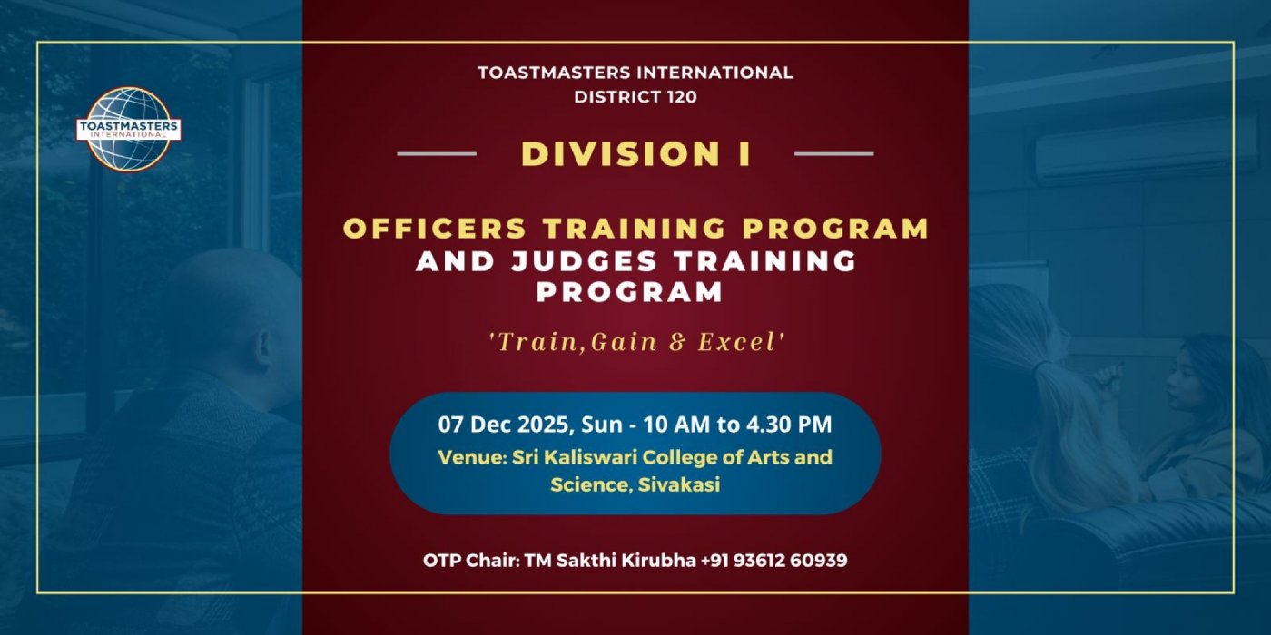 Division I - Officers Training Program and Judges Training Program, 7 December | Event in Sivakasi | AllEvents