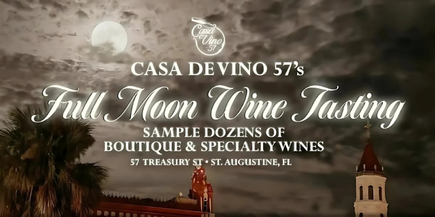 Casa de Vino 57's Full Moon Wine Tasting, 4 December | Event in Saint Augustine | AllEvents