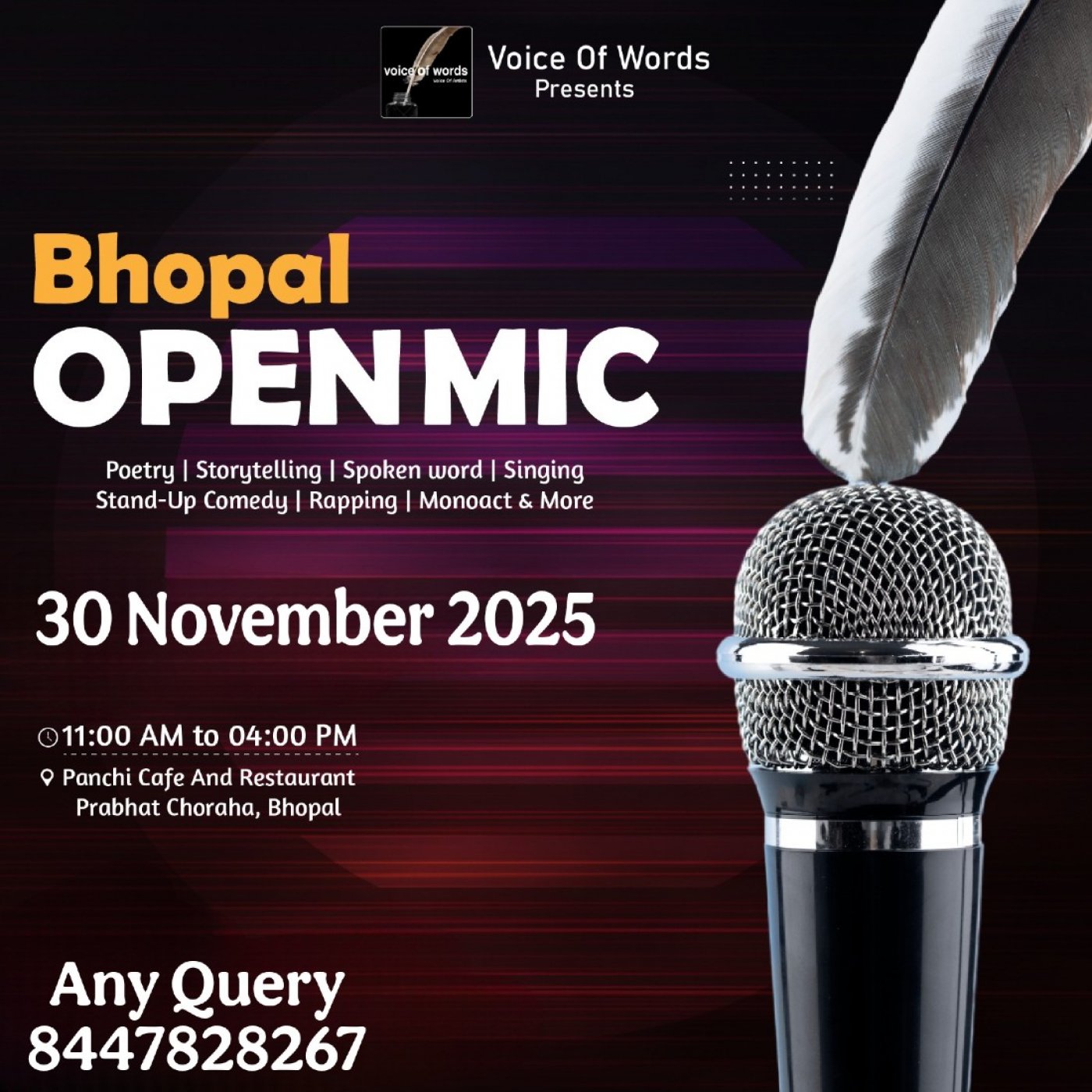 Bhopal Open Mic, 30 November | Event in Bhopal | AllEvents