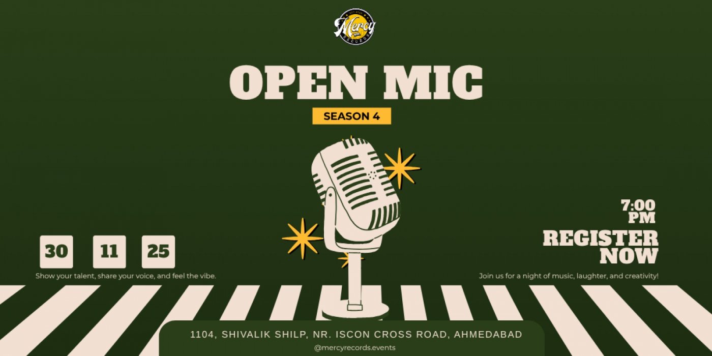 Open Mic Season - 4, 30 November | Event in Ahmedabad | AllEvents